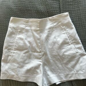 Zara White Tailored Shorts